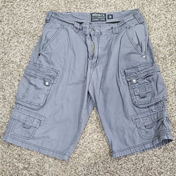 Men's Cargo Utility Shorts - Gray - 34 - Picture 1 of 6